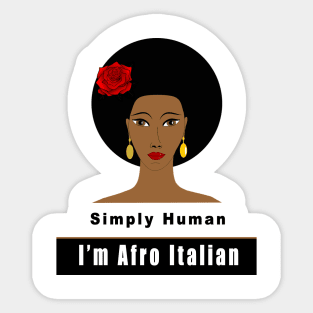 Afro Italian Sticker